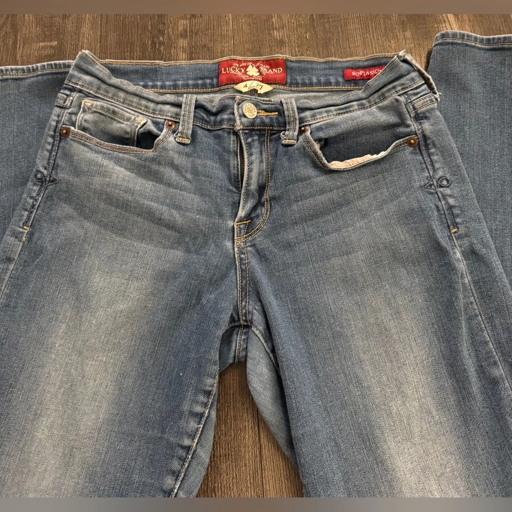 Lucky Brand Sofia Skinny Ankle Jeans Size 4/27 Medium Wash Stretch Denim